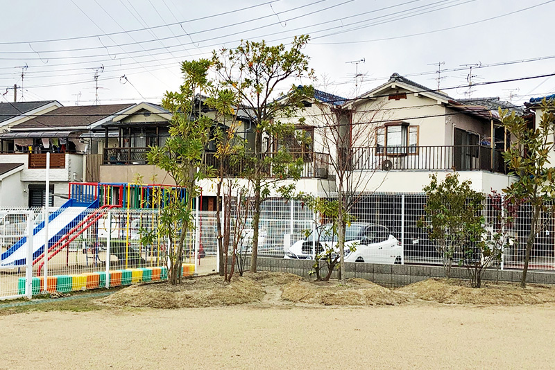 保育園の庭作り